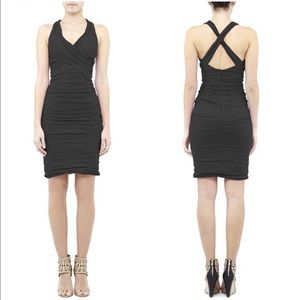 Nicole Miller Artelier Cotton Metal Jo X Back Dress